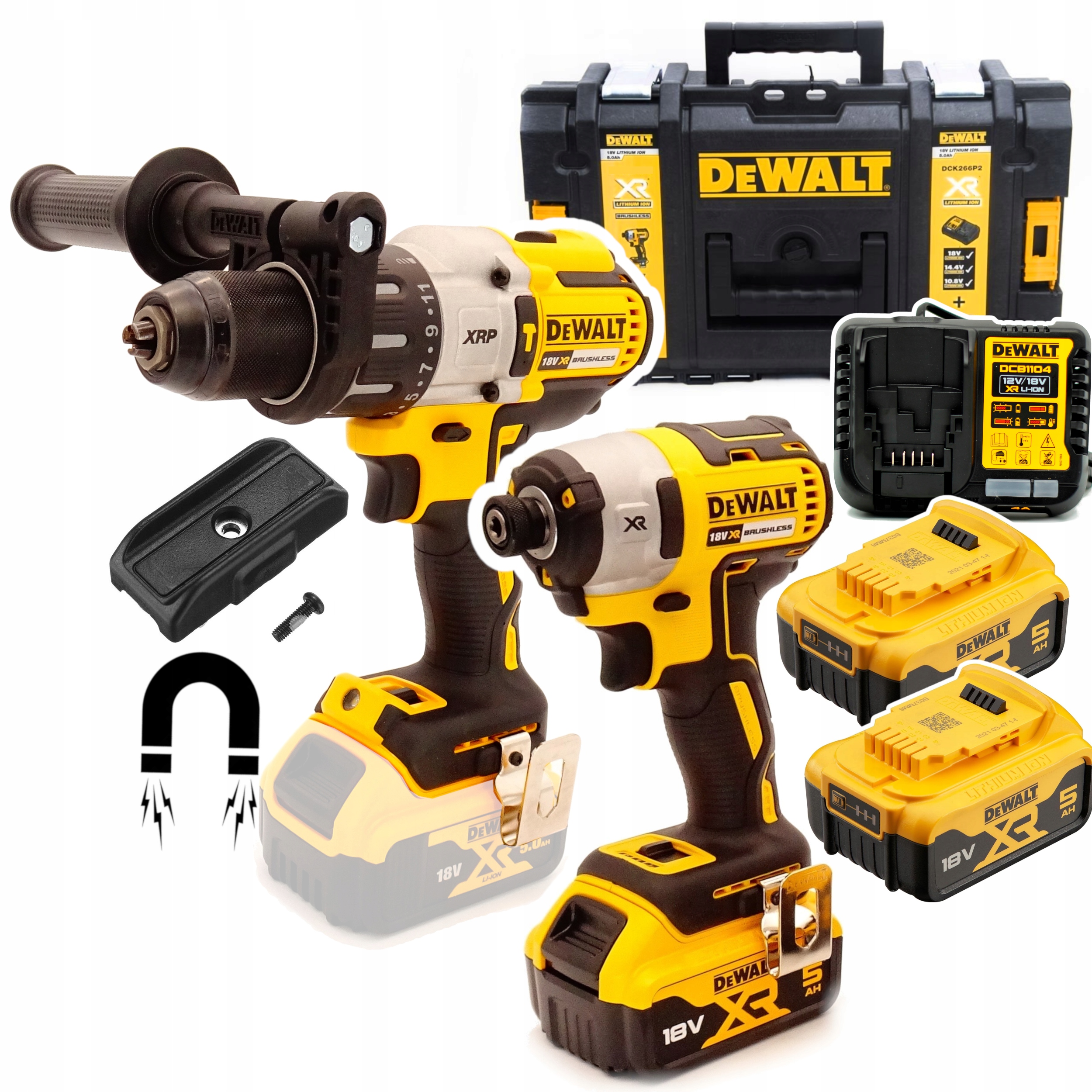 Zestaw Combo DeWalt DCK276P2T 18V Xr DCD996 DCF887 2x5Ah 205nm 95nm