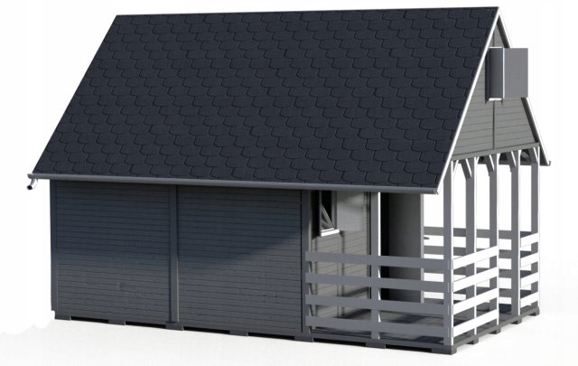 DOMEK LETNISKOWY DREWNIANY CAŁOROCZNY 3m/3m 15mm Kod producenta Domek 1