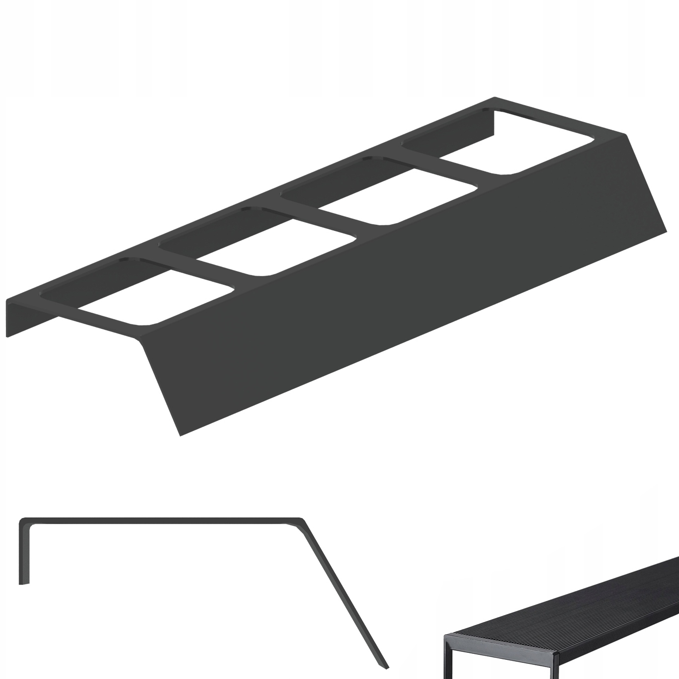 Stínidlo na lampu mj. Wrgb II Slim 60 -58,4x12,8 cm – Kryt akvarijní lampy