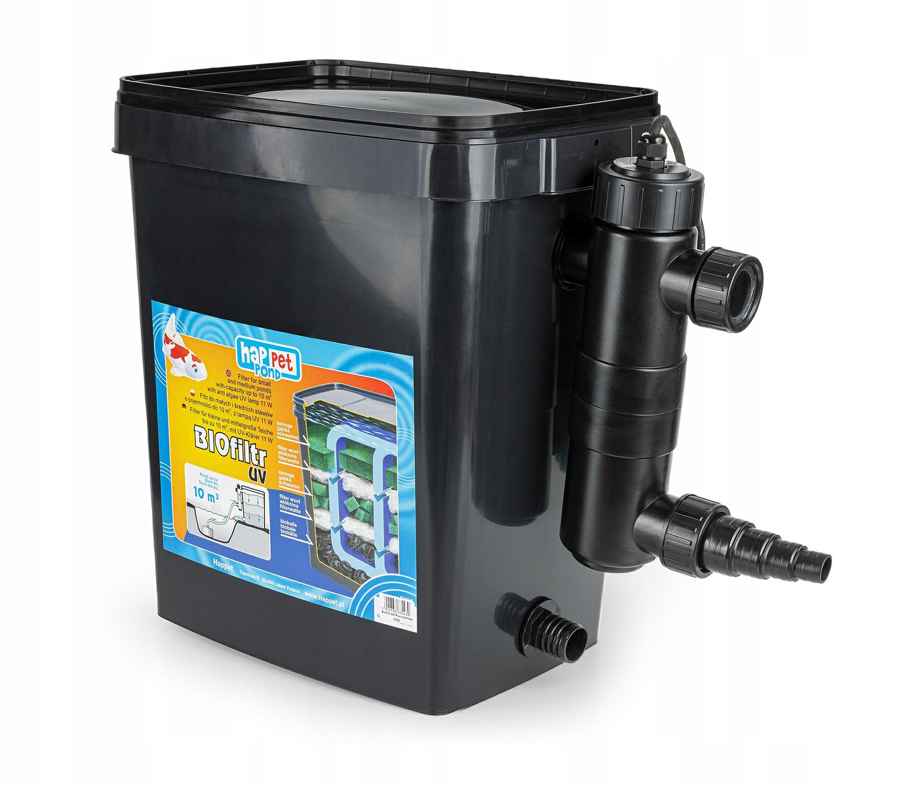 Biofiltr s 11W lampou – Uv filtr do jezírka 10 000 l Happet