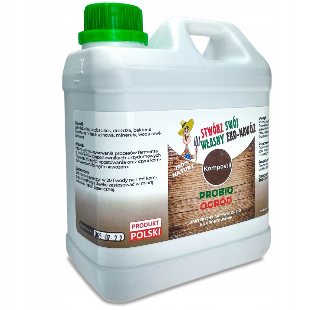 KOMPOSTIL AKTYWATOR DO KOMPOSTU PRZYSPIESZA ROZKŁAD RESZTEK ORGANICZNYCH 2L