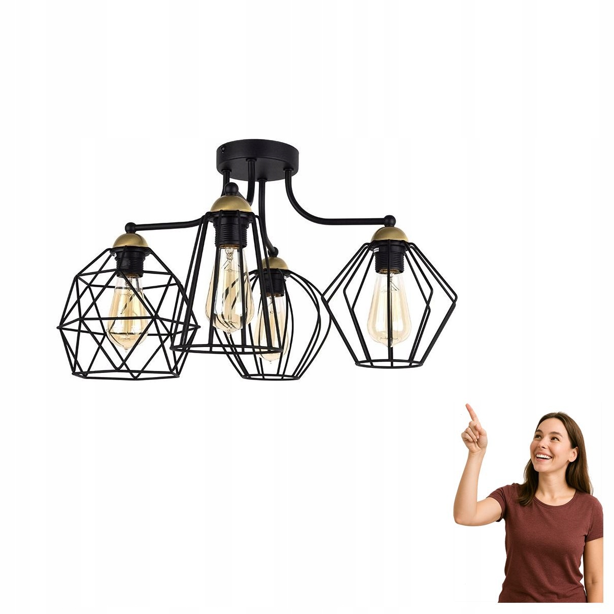 Stropná lampa Galaxy Brass 2715 Tk Lighting