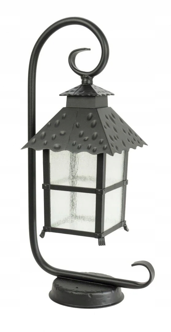 Vonkajšia stojaca stolová lampa čierna sklenená 53 cm klasická IP43 Su-ma