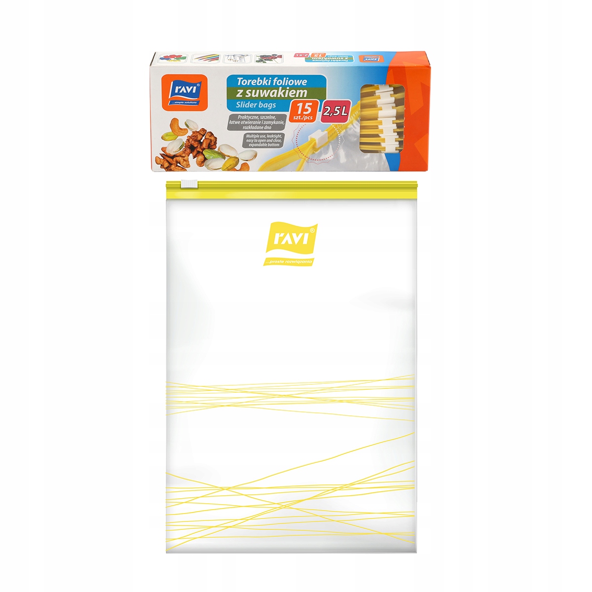 

Woreczki torebki suwakiem Suwak 2,5 L 15 szt Ravi