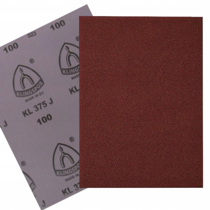 Płótno Papier Ścierny Do Drewna Metalu Arkusz Klingspor KL375J P100 1x