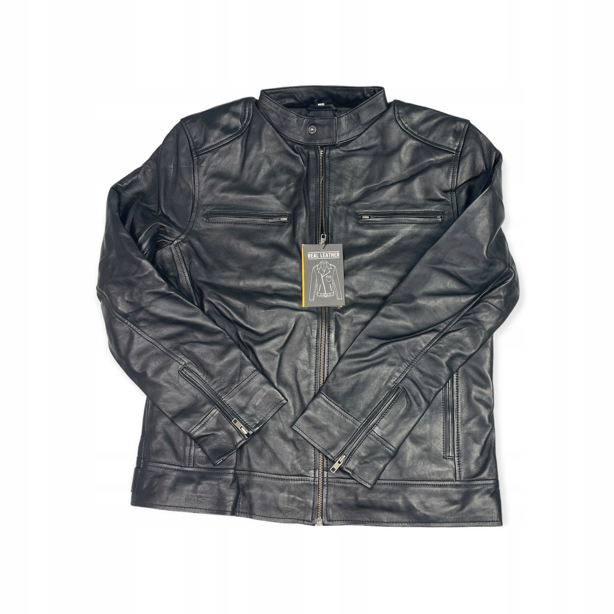 Dámská kožená bunda ramoneska Real Leather L