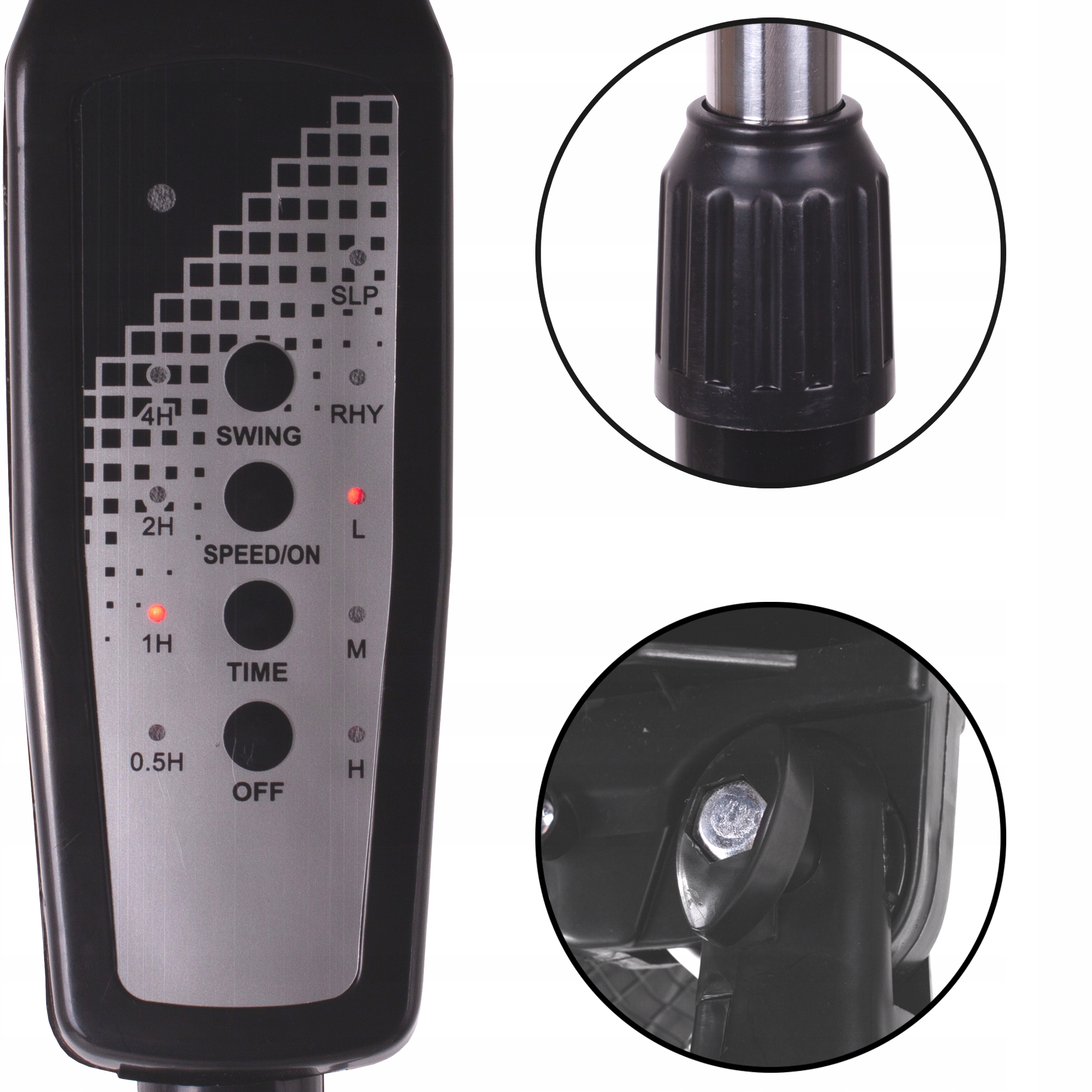 WENTYLATOR STOJĄCY PODŁOGOWY MOCNY DOMOWY OSCYLACJA TIMER PILOT Funkcje oscylacja