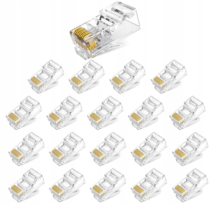 

Wtyk Wtyczki RJ45 8P8C Końcówki Utp RJ-45 20 sztuk