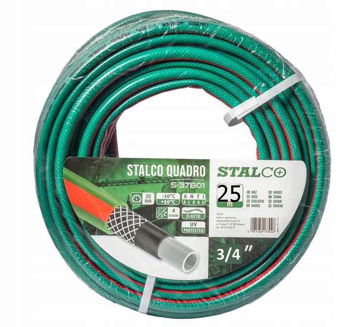 

Stalco Wąż Ogrodowy Szlauf 4 Warstwowy 3/4 25MB