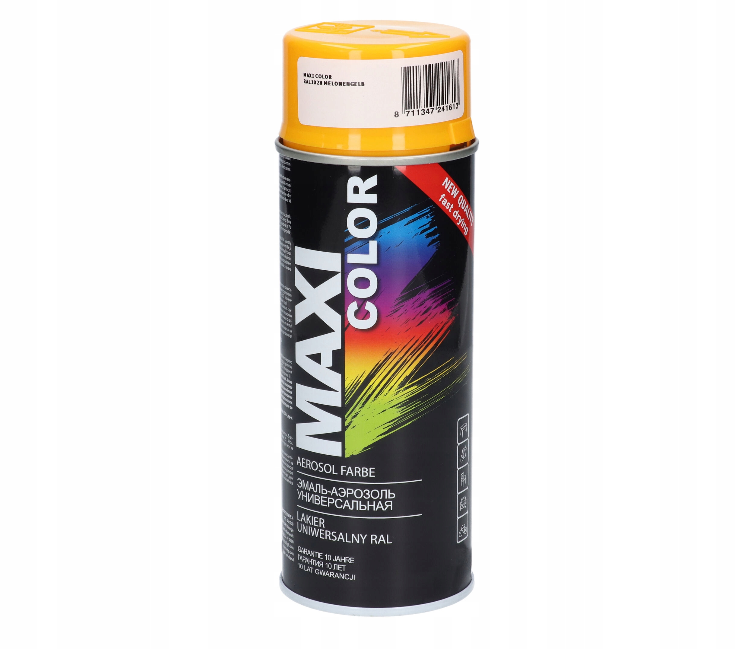 Lakier Motip Maxi Color 400 ml SPRAY RAL 1028 żółty Rodzaj akrylowe