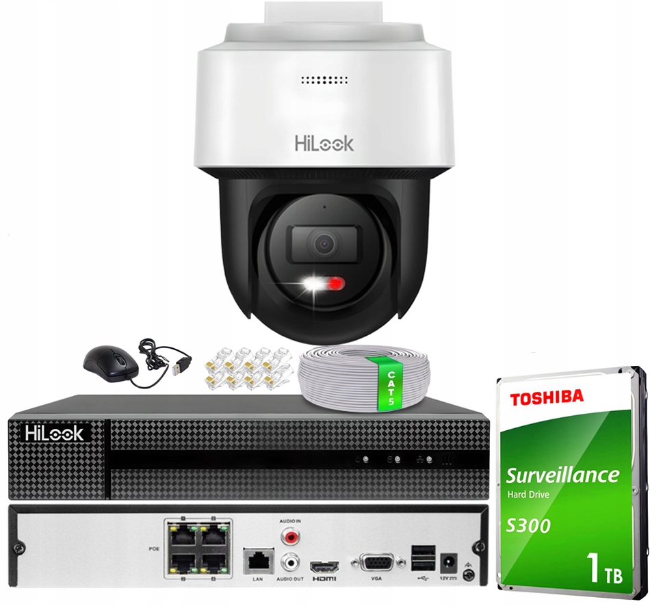 Sada pro monitorování Ip kamery PTZ-N2C600M-DE 6MPx HiLook od Hikvision 1TB