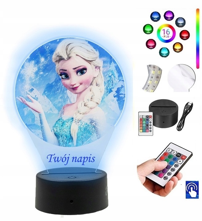 

Lampka na biurko Uv Kraina Lodu Elsa Led Plexido