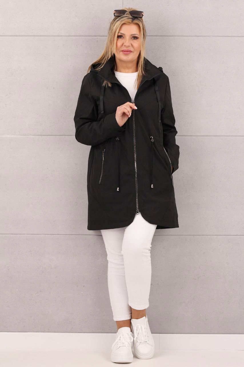 KURTKA PARKA DAMSKA PRZEJŚCIOWA LEKKA Z KAPTUREM DŁUGA DUŻE ROZMIARY Płeć kobieta