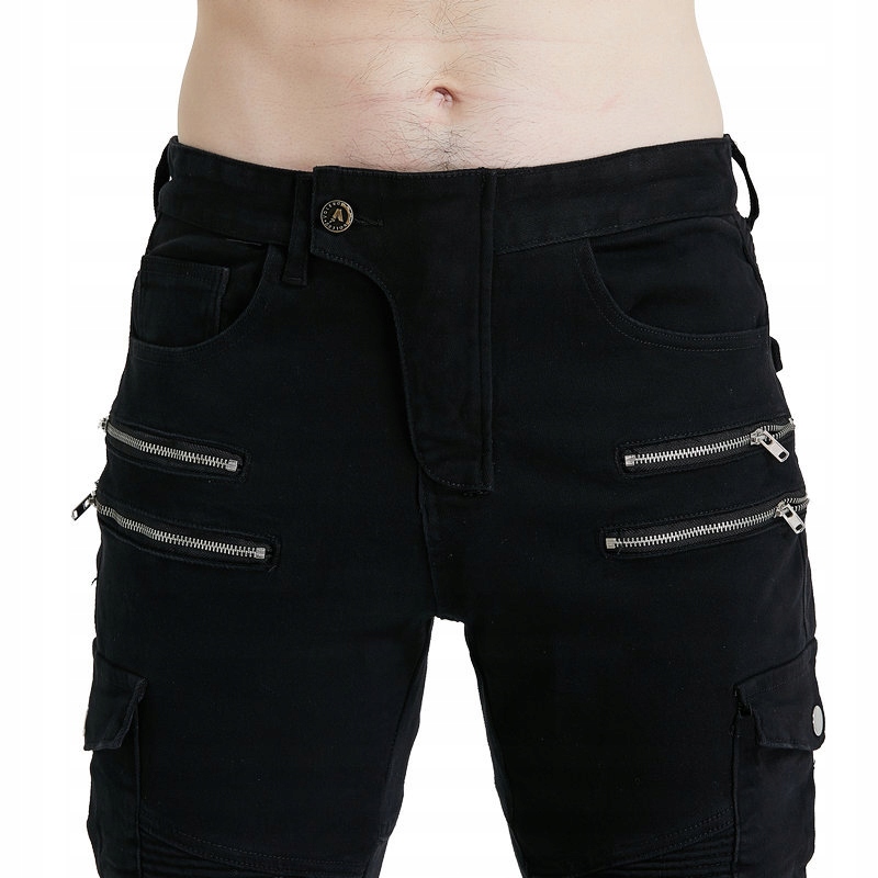 SPODNIE MOTOCYKLOWE MĘSKIE JEANSY BOJÓWKI Producent bez marki