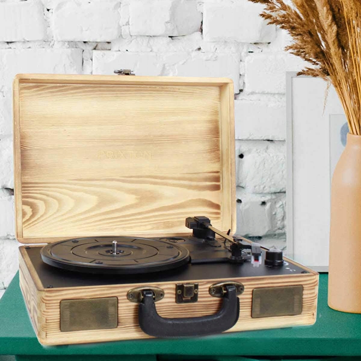 GRAMOFON RETRO W WALIZCE BLUETOOTH STYLOWY PREZENT Napęd paskowy