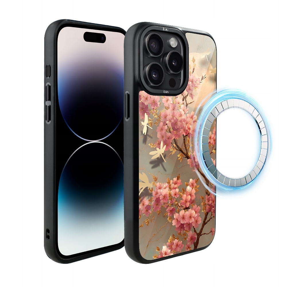 Pouzdro pro iPhone 14 Pro Max Ibizu DropGuard Matt s MagSafe, Tanec sakury