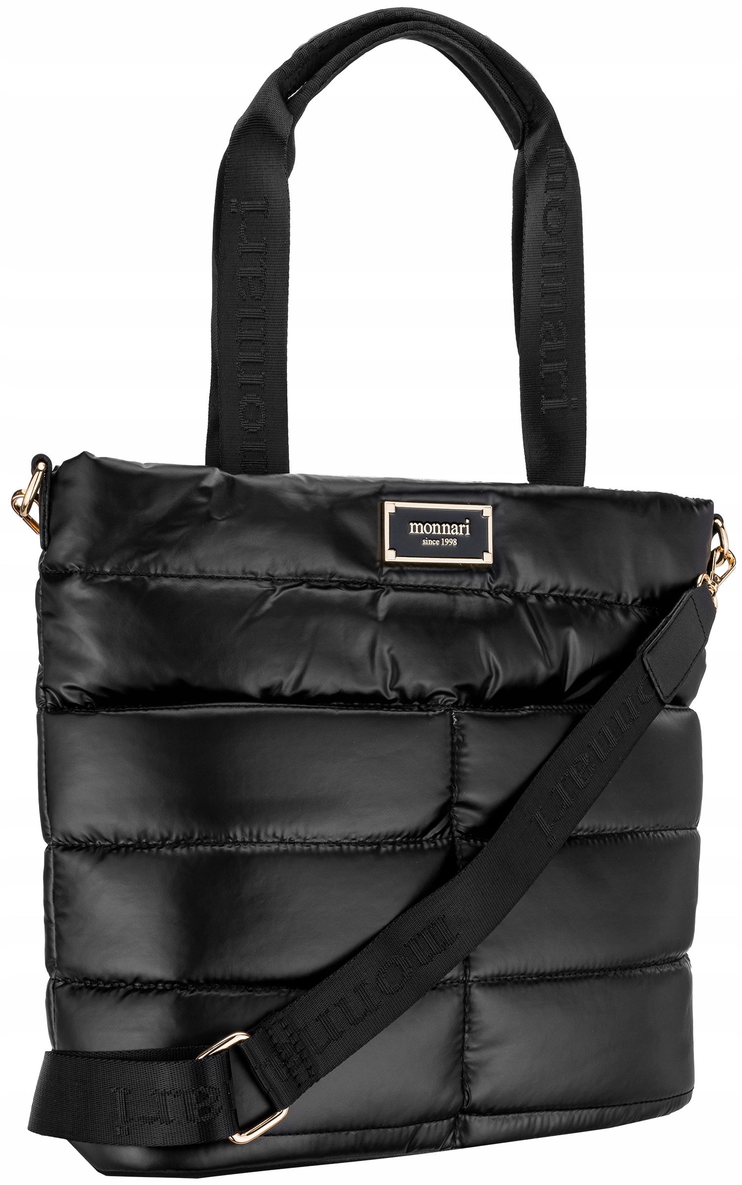 TOREBKA Damska MONNARI Czarna SHOPPER BAG PIKOWANA NA RAMIĘ PASEK EAN (GTIN) 5904528853016