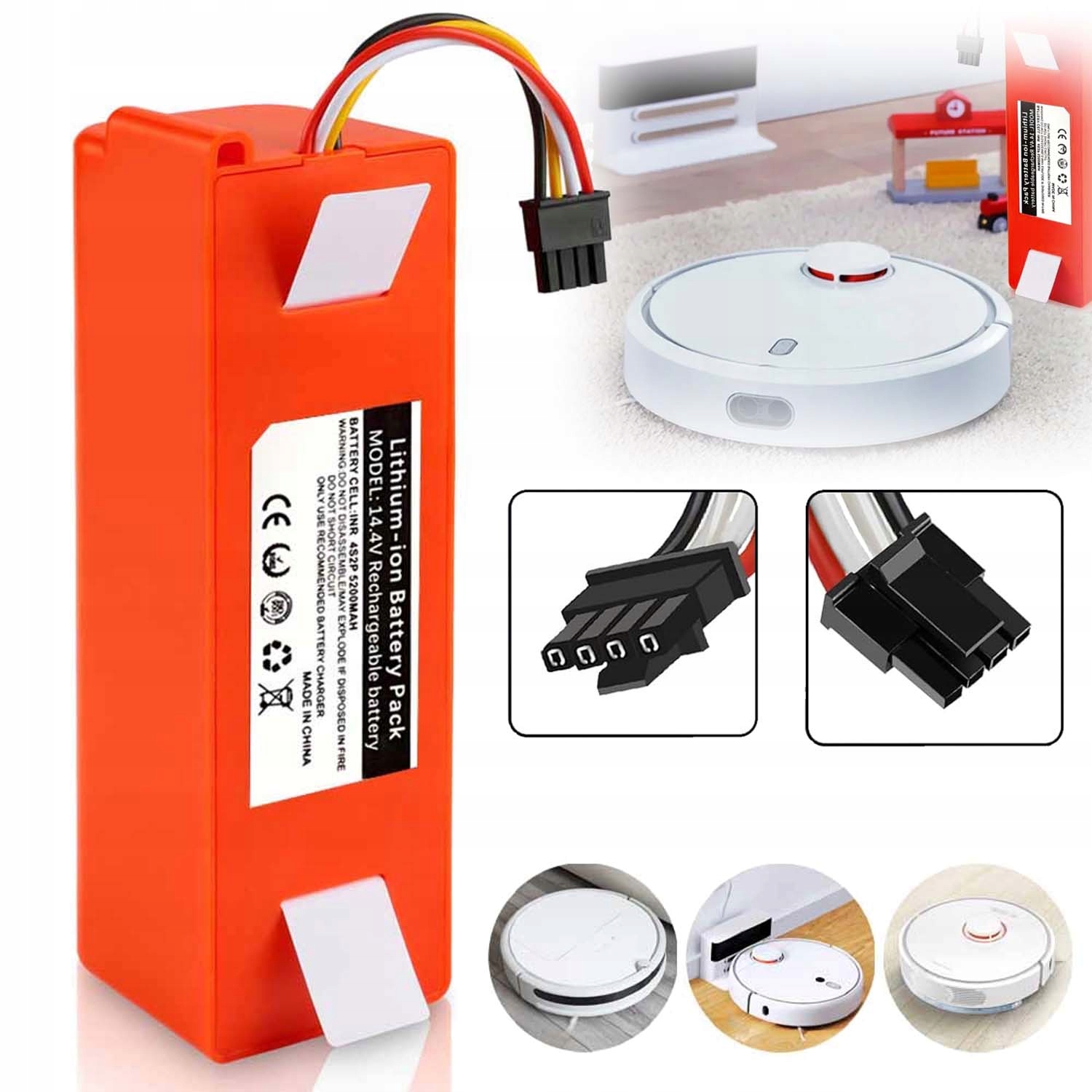 Baterie Pro Xiaomi Roborock S50 S51 S55 Pro Robotický Vysavač Li-ion 14,4V 5200MAH