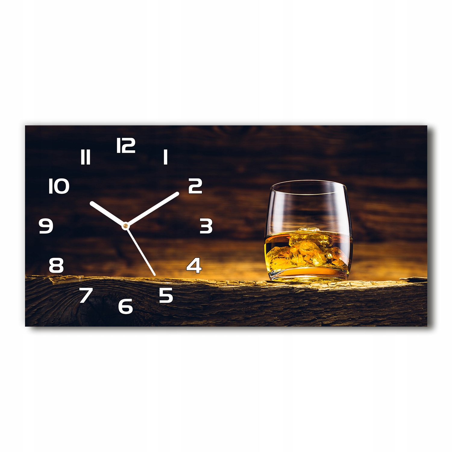 

Zegar ścienny szklany Burbon w szklance 60x30 cm