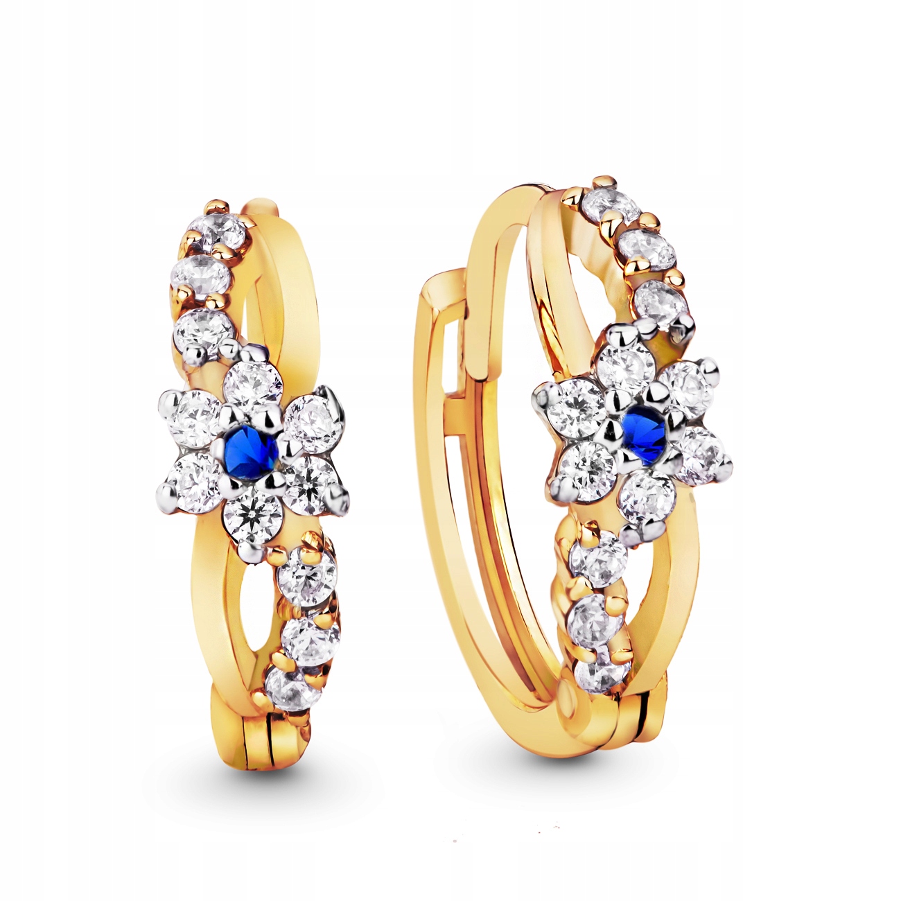 Złote Kolczyki Z Cyrkoniami Złoto 585 14K L611sz