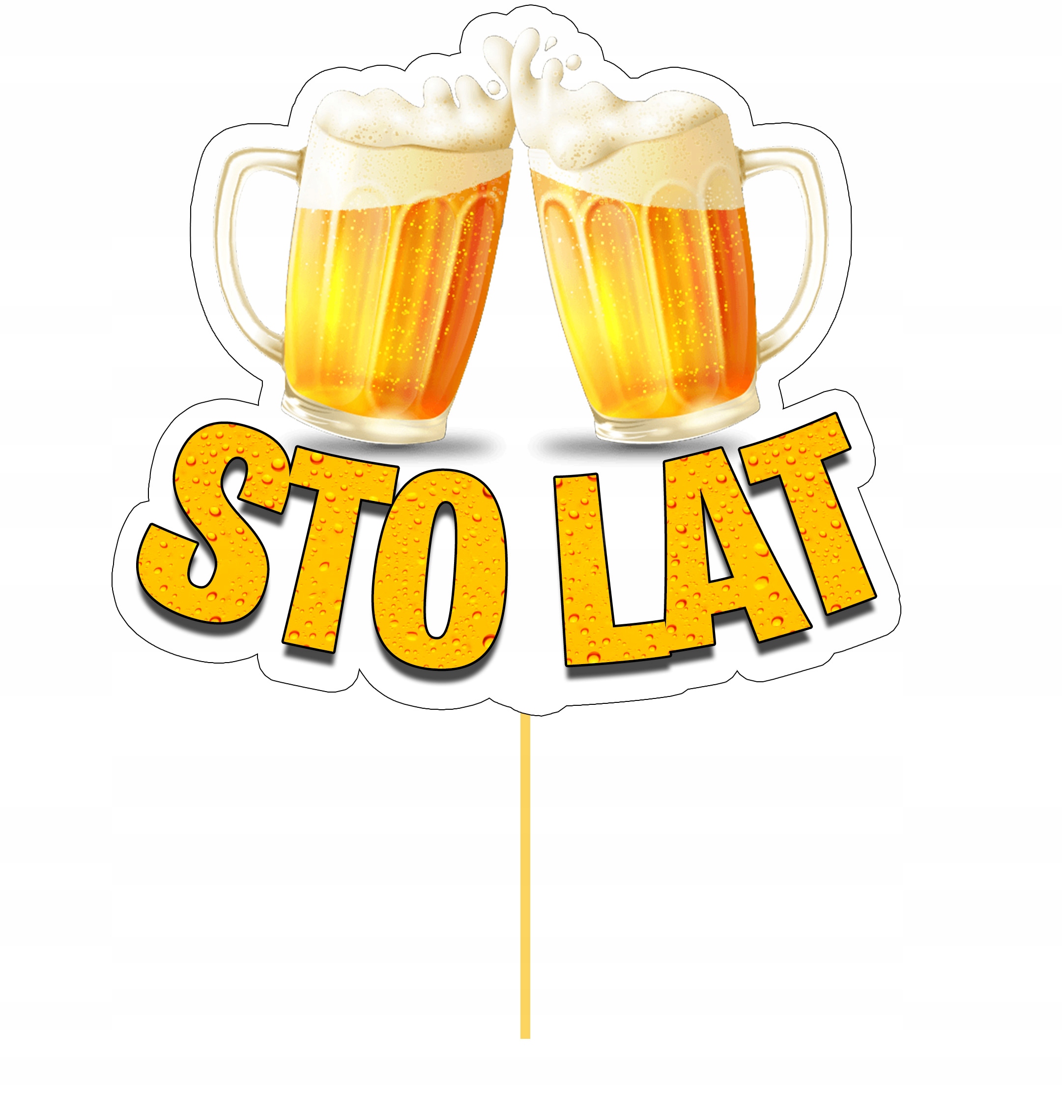 

Topper Sto Lat Piwo Kufel Alko Dekoracja na tort