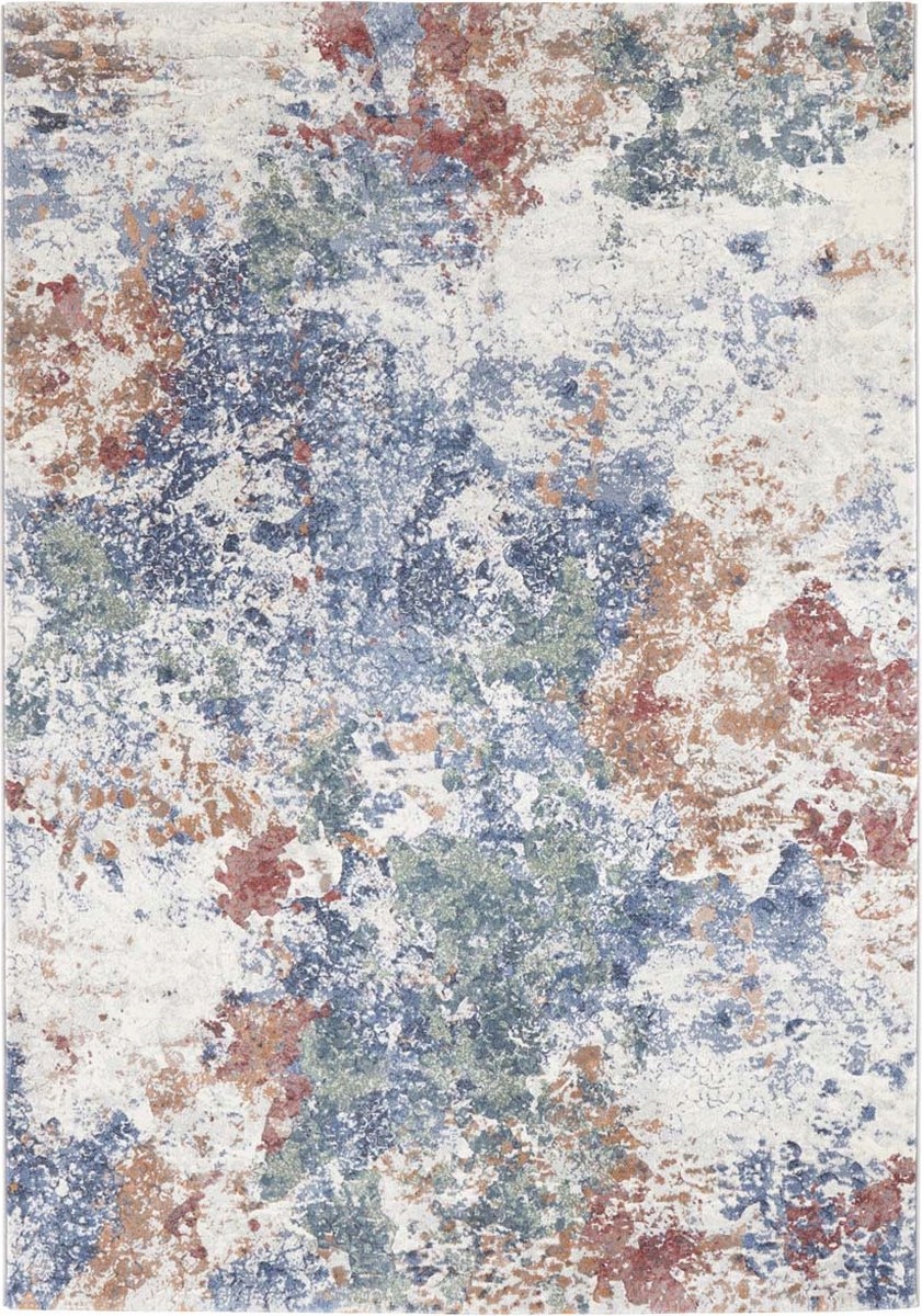 Koberec do obývacího pokoje 120 x 170 cm, vzor betonový mramor s měkkým vlasem