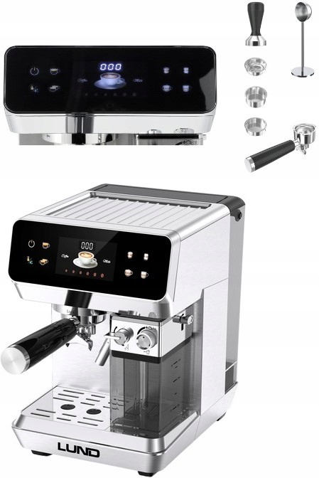 Pákový Espresso Kávovar Kaviareň S Napeňovačom 1350W Lund 68503