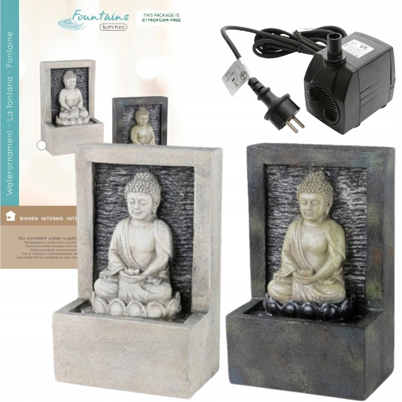 Fontána Buddha Kaskada pokojová kamenná stěna domácí malá mini do kanceláře