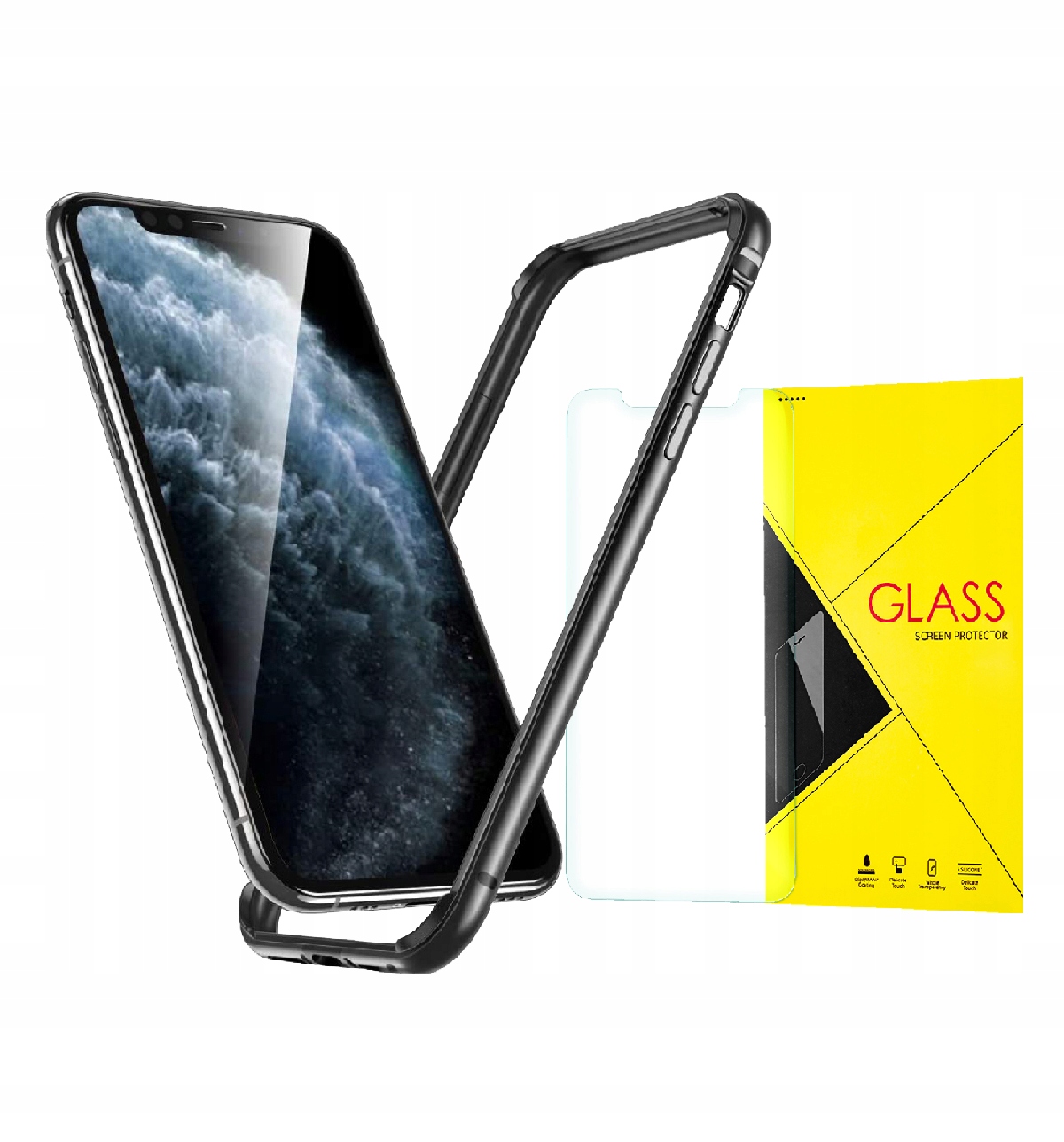 

Bumper Ramka Do Iphone 12/12 Pro + Szkło Hybrydowe