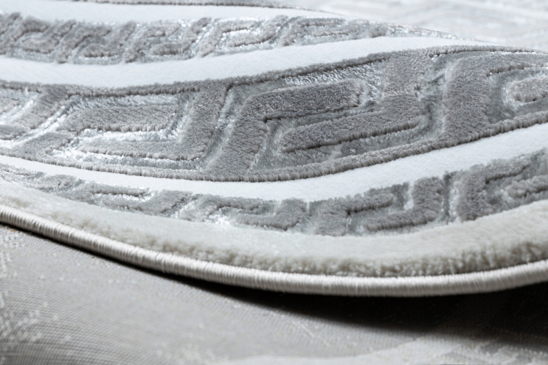 Dywan GLOSS 120 kółko szaro biały GRECKI okrągły Materiał wykonania polipropylen