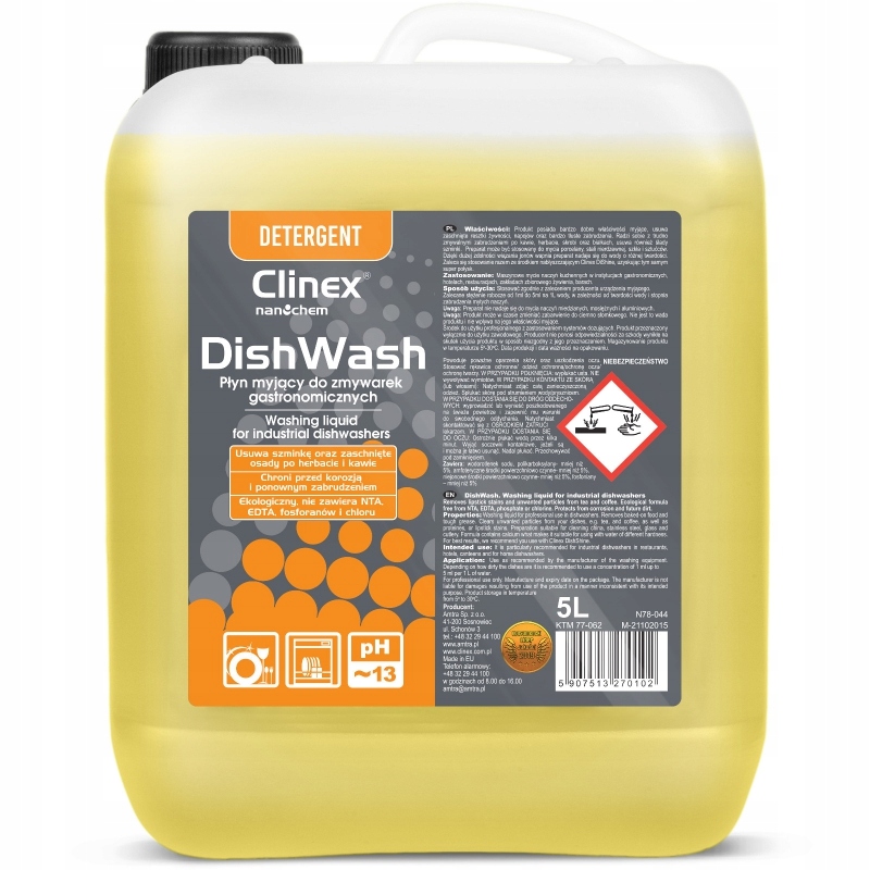 Levně Koncetr kapalina do gastronomických myček nádobí Clinex DishWash 5L