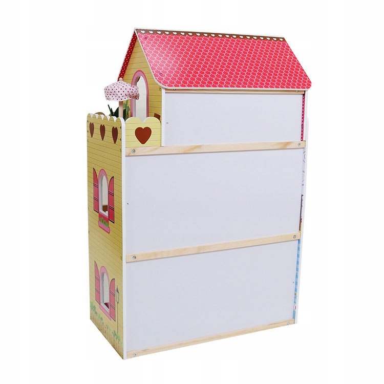 DOMEK DLA LALEK DUŻY DREWNIANY MEBLE BASEN ŚWIATŁO LAMPY LED Marka Pozostałe