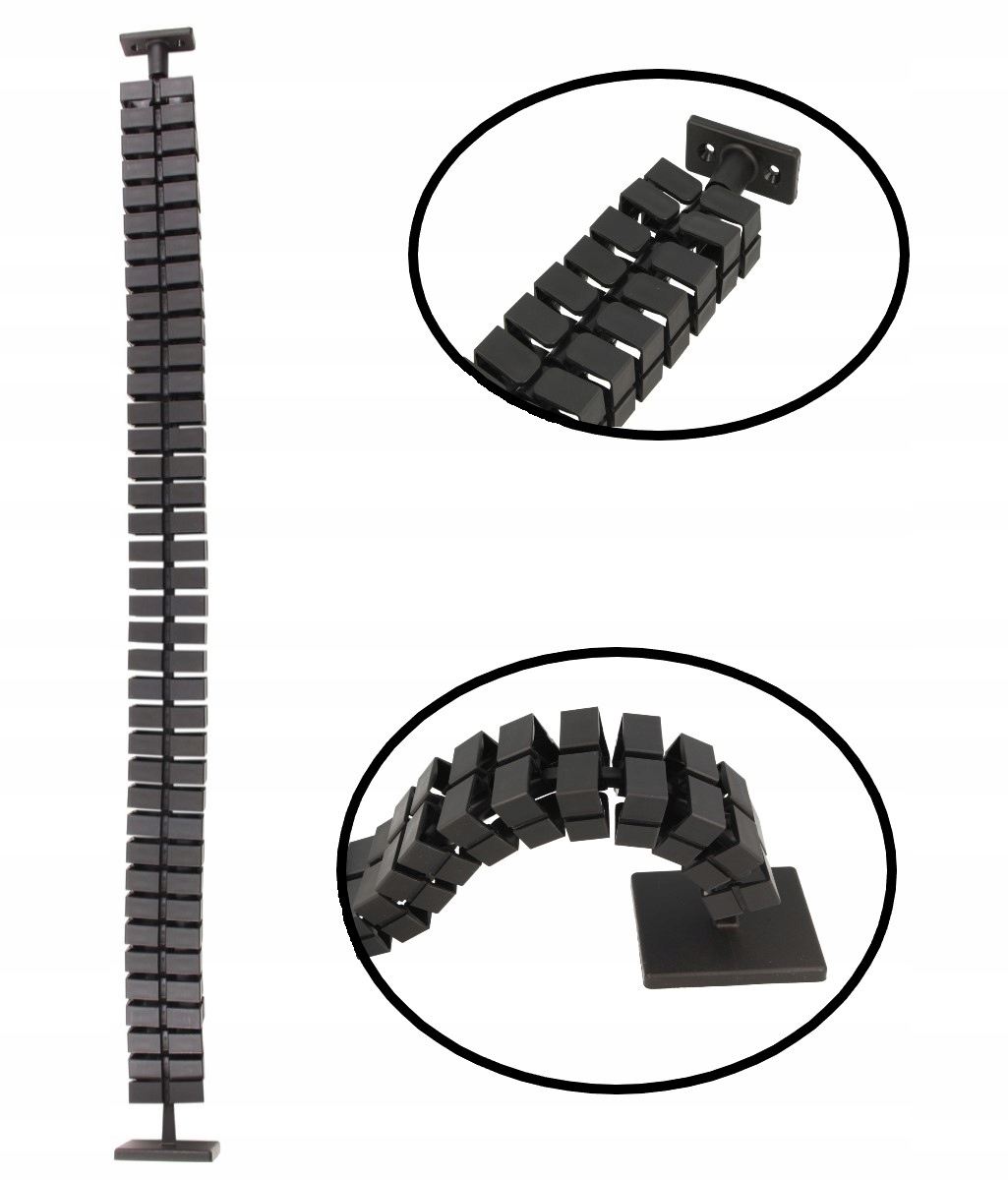 Maskovač páteře vertikální organizér na kabelový stůl kryt L-790 černý