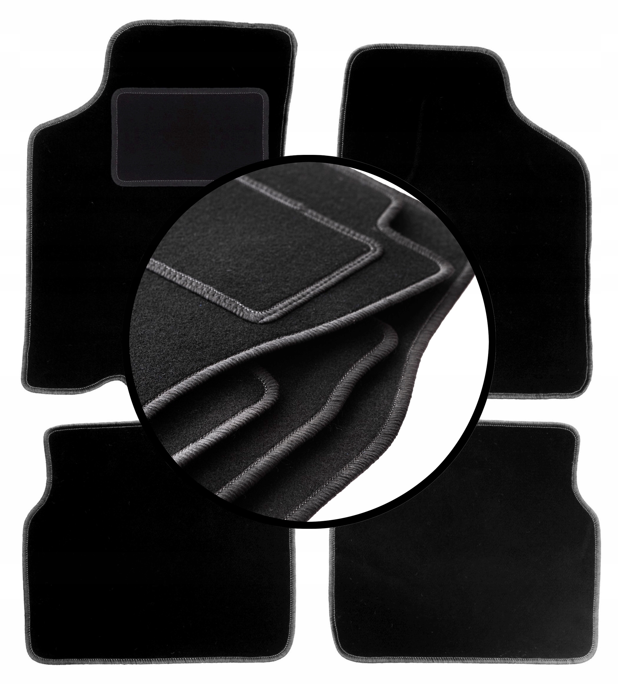 Velurové koberce komplet pro: Kia Sephia I sedan (1994-1997)