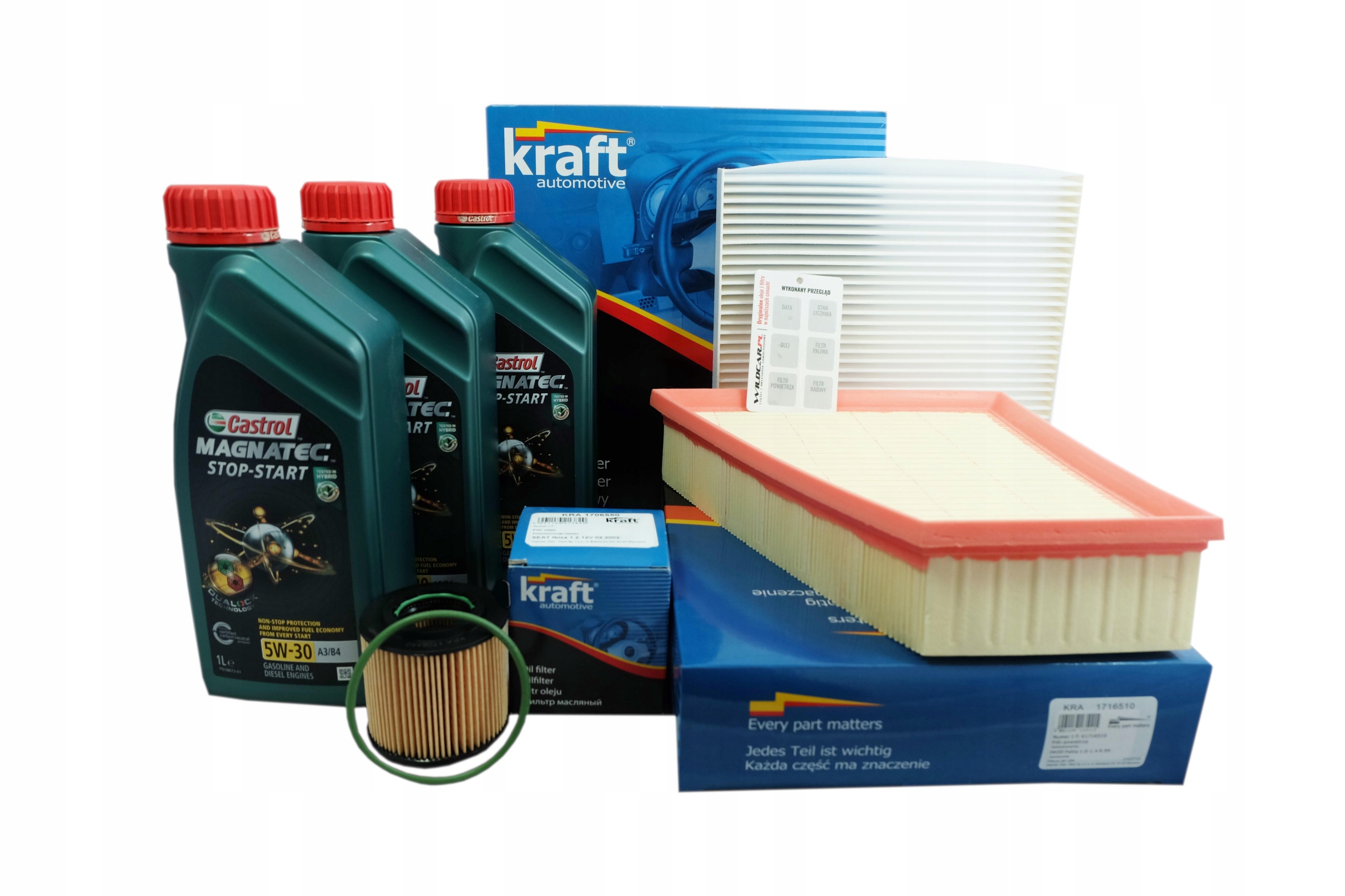 Olej 5w30 Castrol 3 filtre Seat Ibiza Škoda Fabia 1 2 Vw Polo 9N 6R 1.2