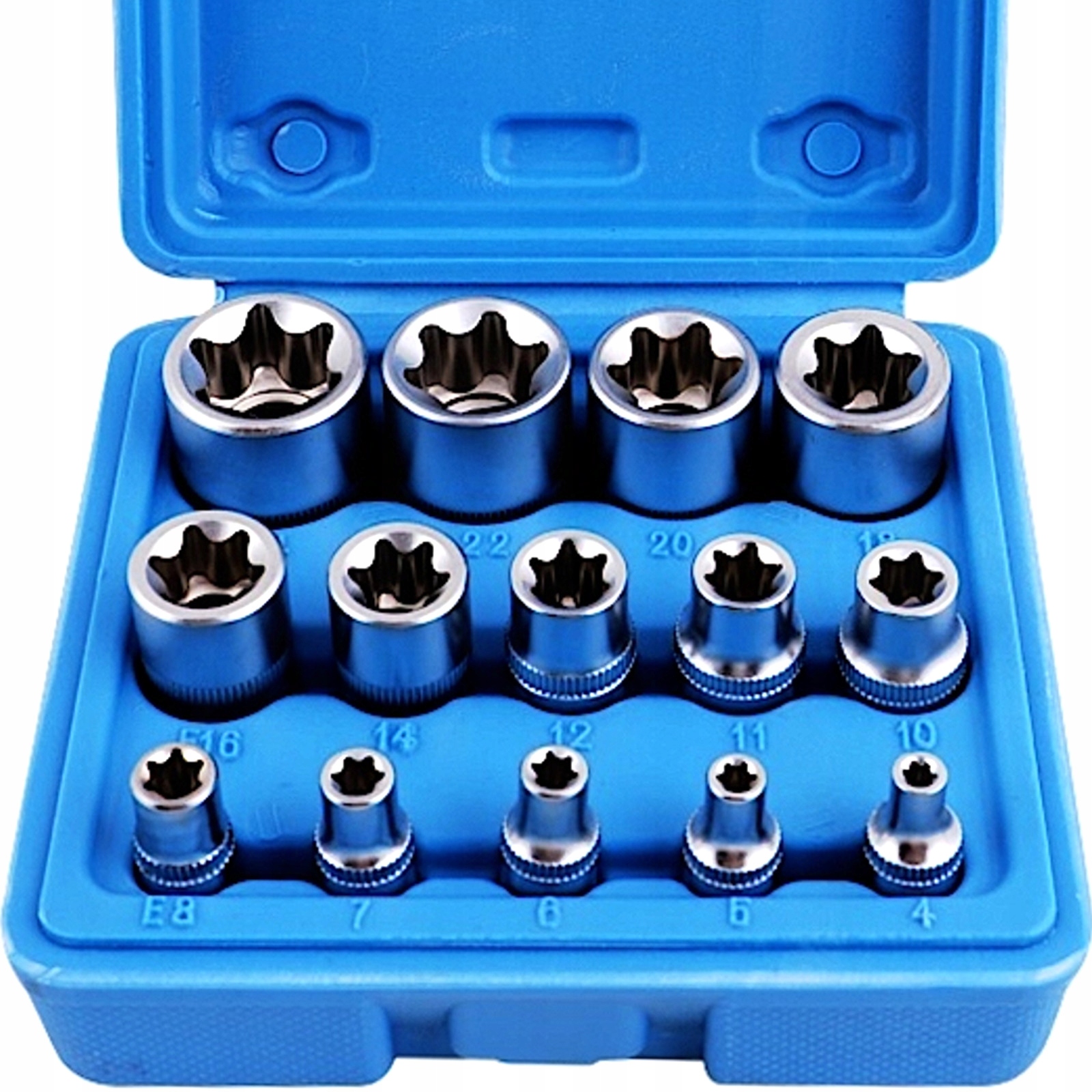 Zestaw Nasadek Torx Nasadki Gwiazdki 14szt E4-E24