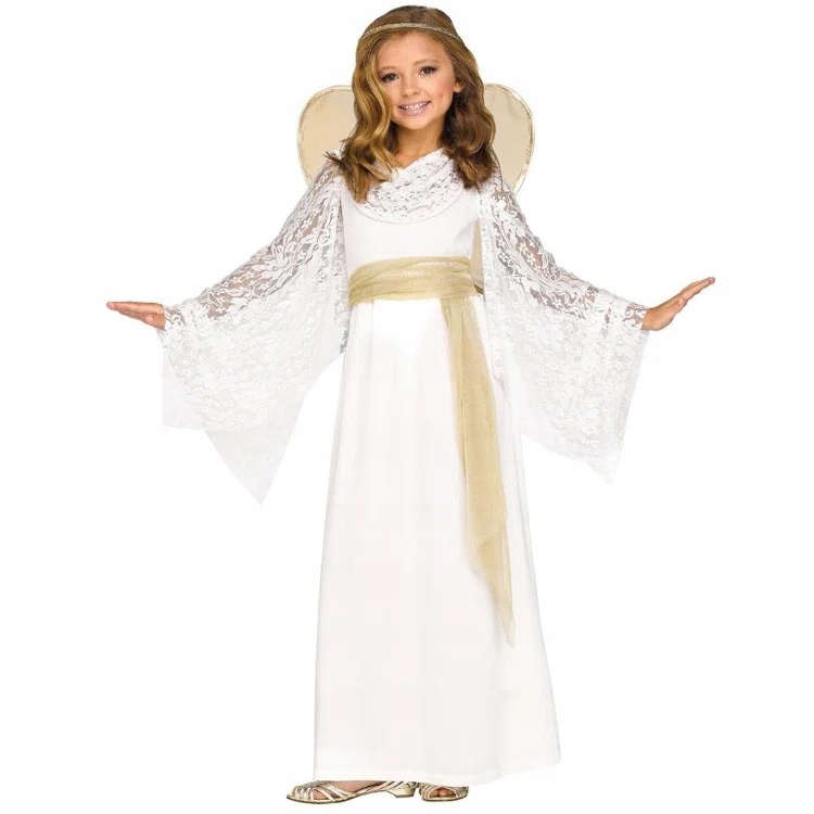 Strój Aniołek biało-złoty 1 kpl M 122 - 130