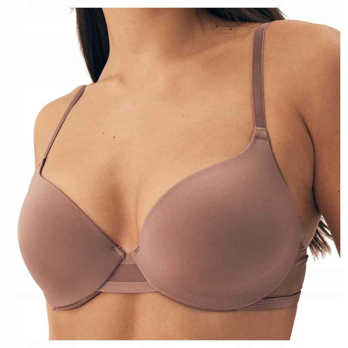 Henderson Biustonosz push-up gładki stanik Necio 42581 coffee 85B