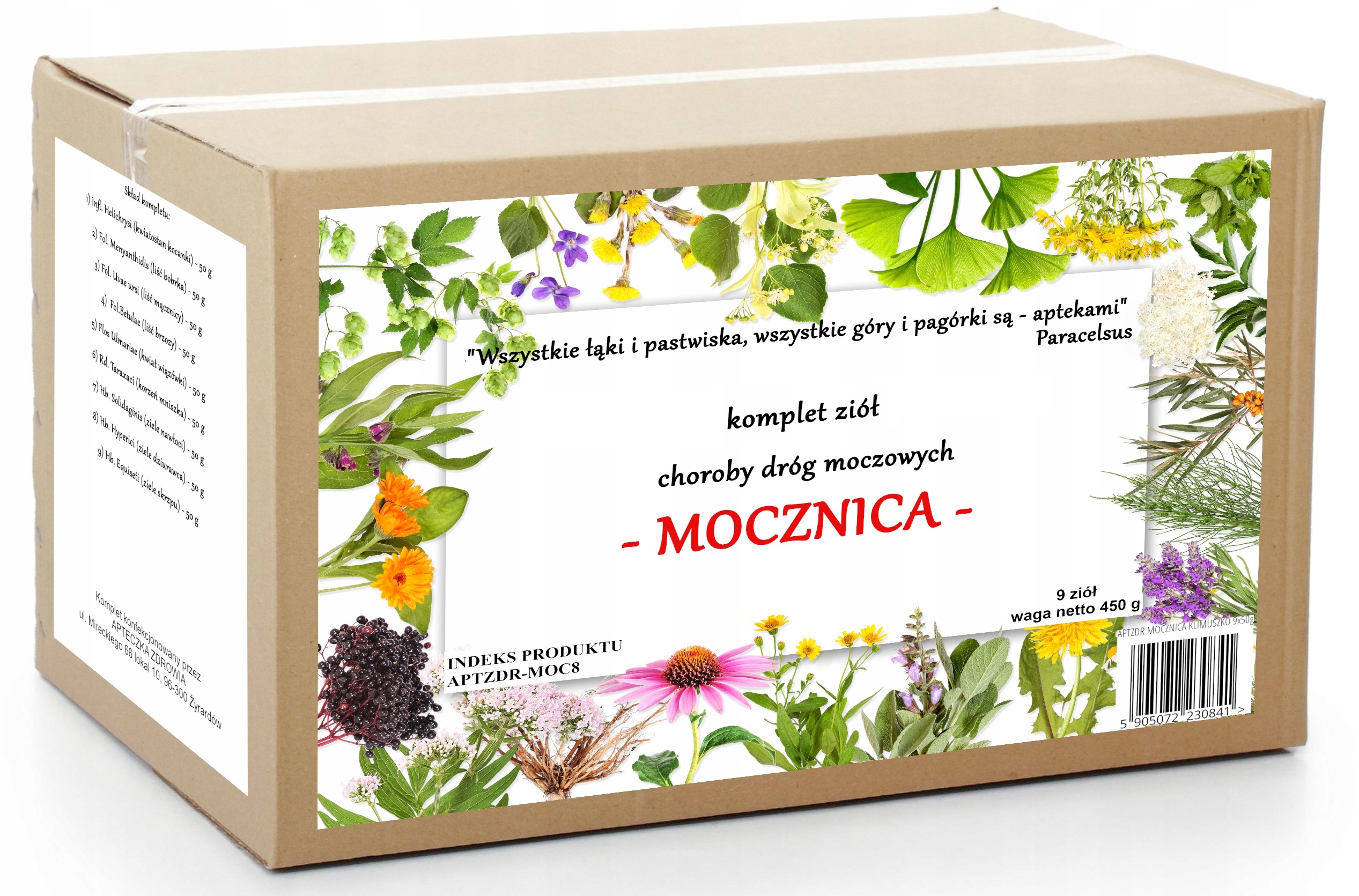 Mocznica komplet ziół na niewydolność Nerek 450 g tradycyjna receptura