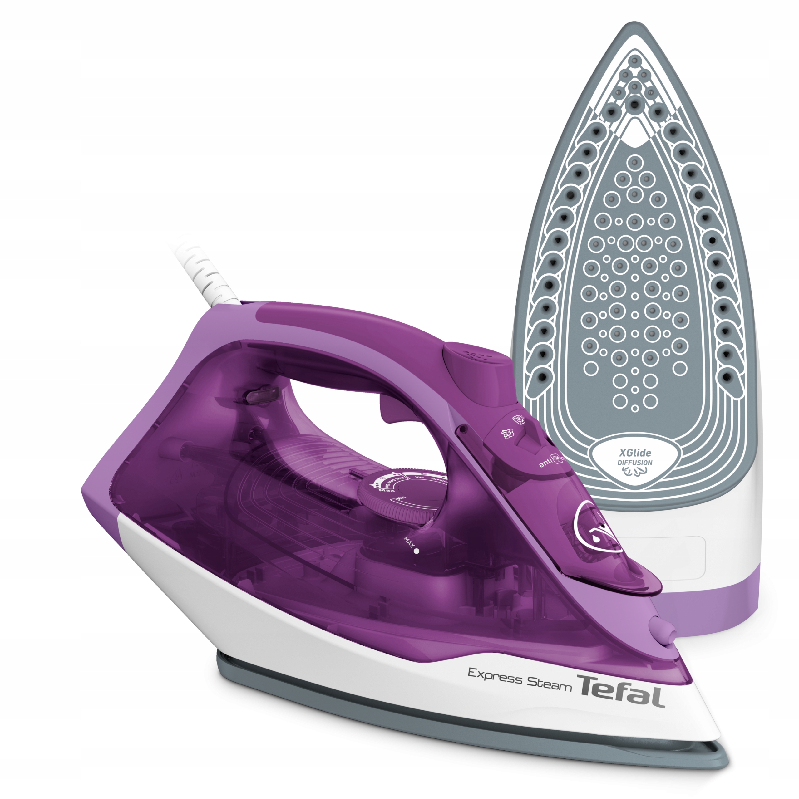 Żelazko parowe Tefal Express Steam FV2836 2400W anti-drip stopa ceramiczna