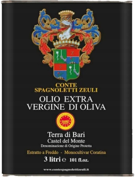 Italský olivový olej 3 litry Olio extra vergine Spagnoletti v plechovce