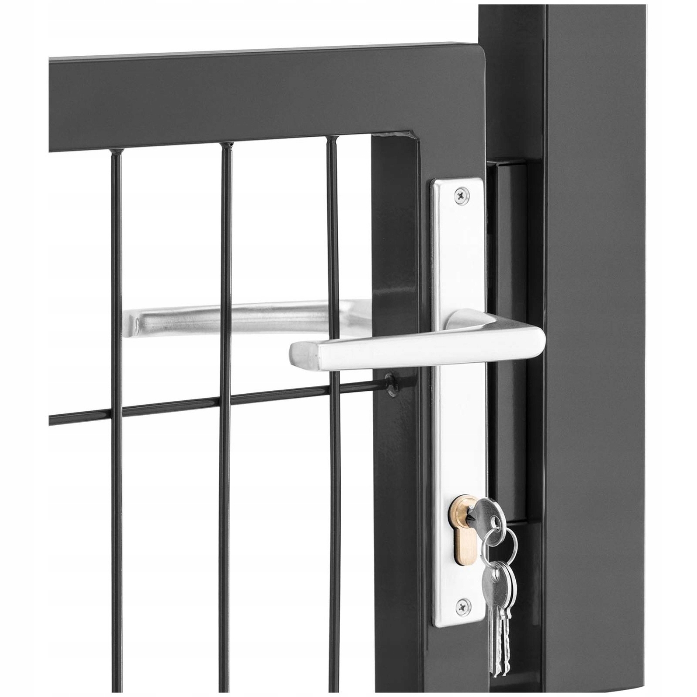 FURTKA OGRODOWA BRAMA OGRODZENIOWA 106x100cm STAL Kolor ocynk