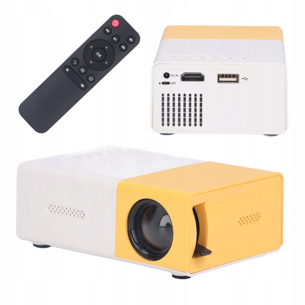 PRZENOŚNY PROJEKTOR LED HD HDMI IDEALNY DO BAJEK FILMÓW ODTWARZA 24-60 CALI Model 2612220132012