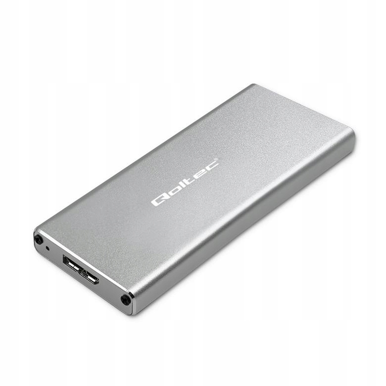 Qoltec Obudowa Na Dysk M.2 Ssd Sata 2TB Usb 3.0 5GB/S Speed Srebrny