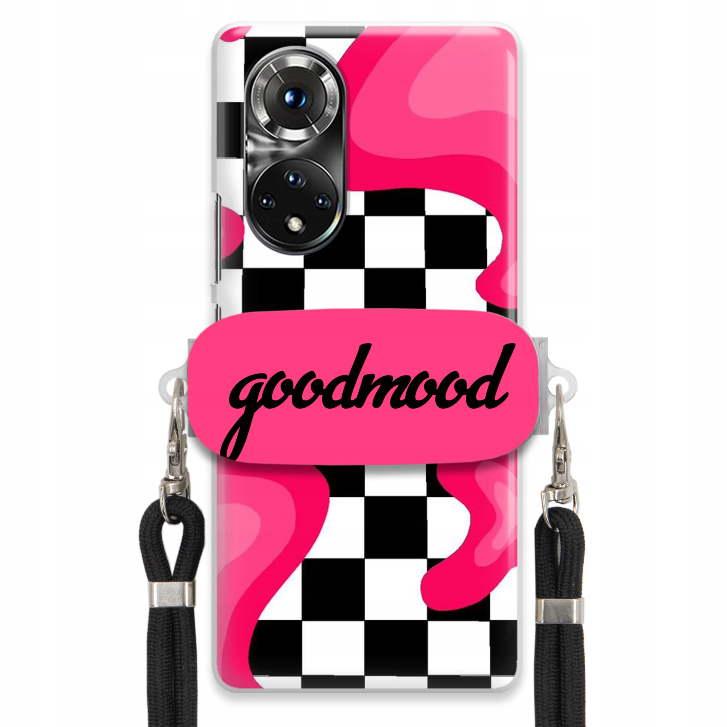 Pouzdro Pro Huawei Honor 50 Pro Sada Case Držák Na Vodítko Černá For Teen Splash