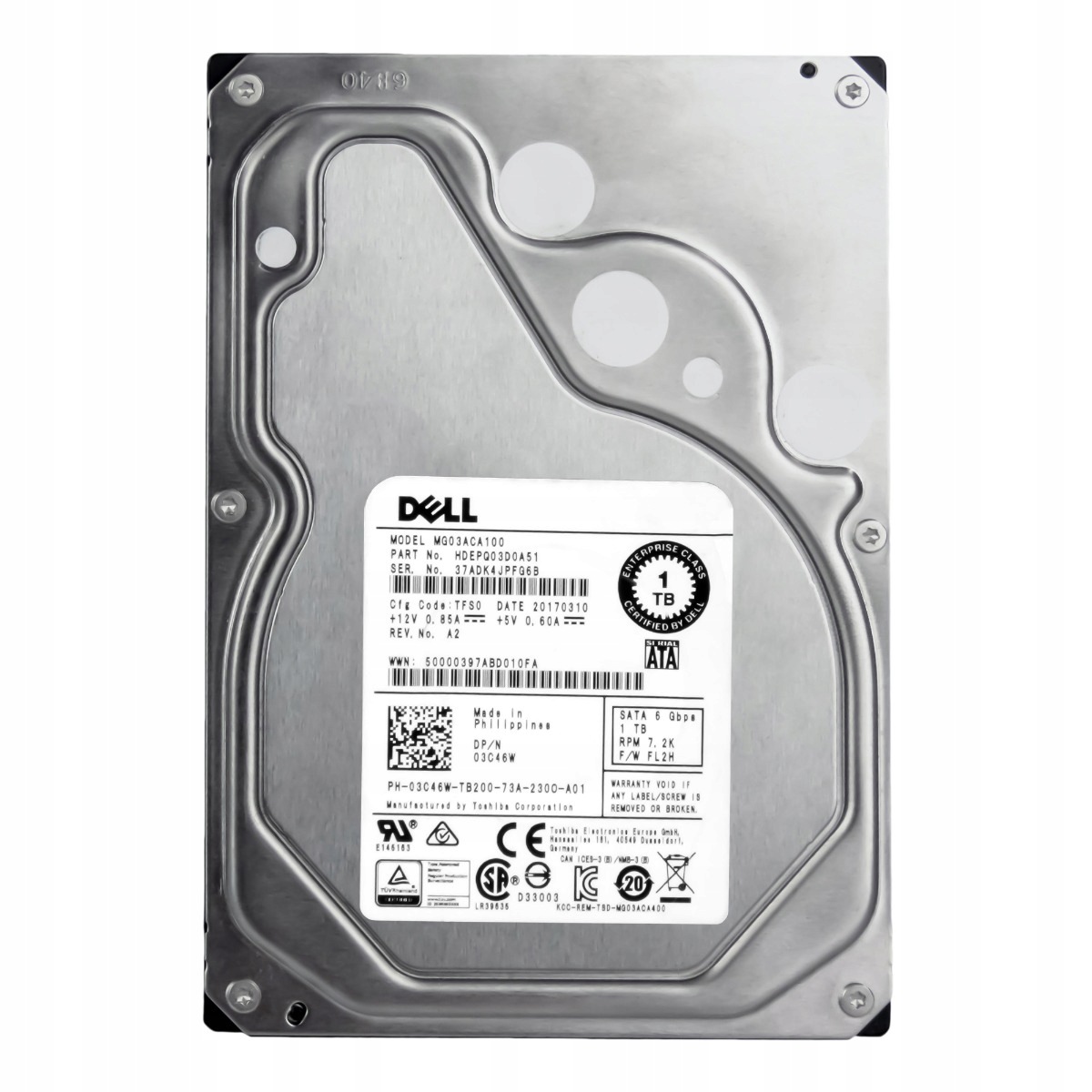 Dell 03C46W 1TB 7.2K 64MB Sata III 3.5'' MG03ACA100