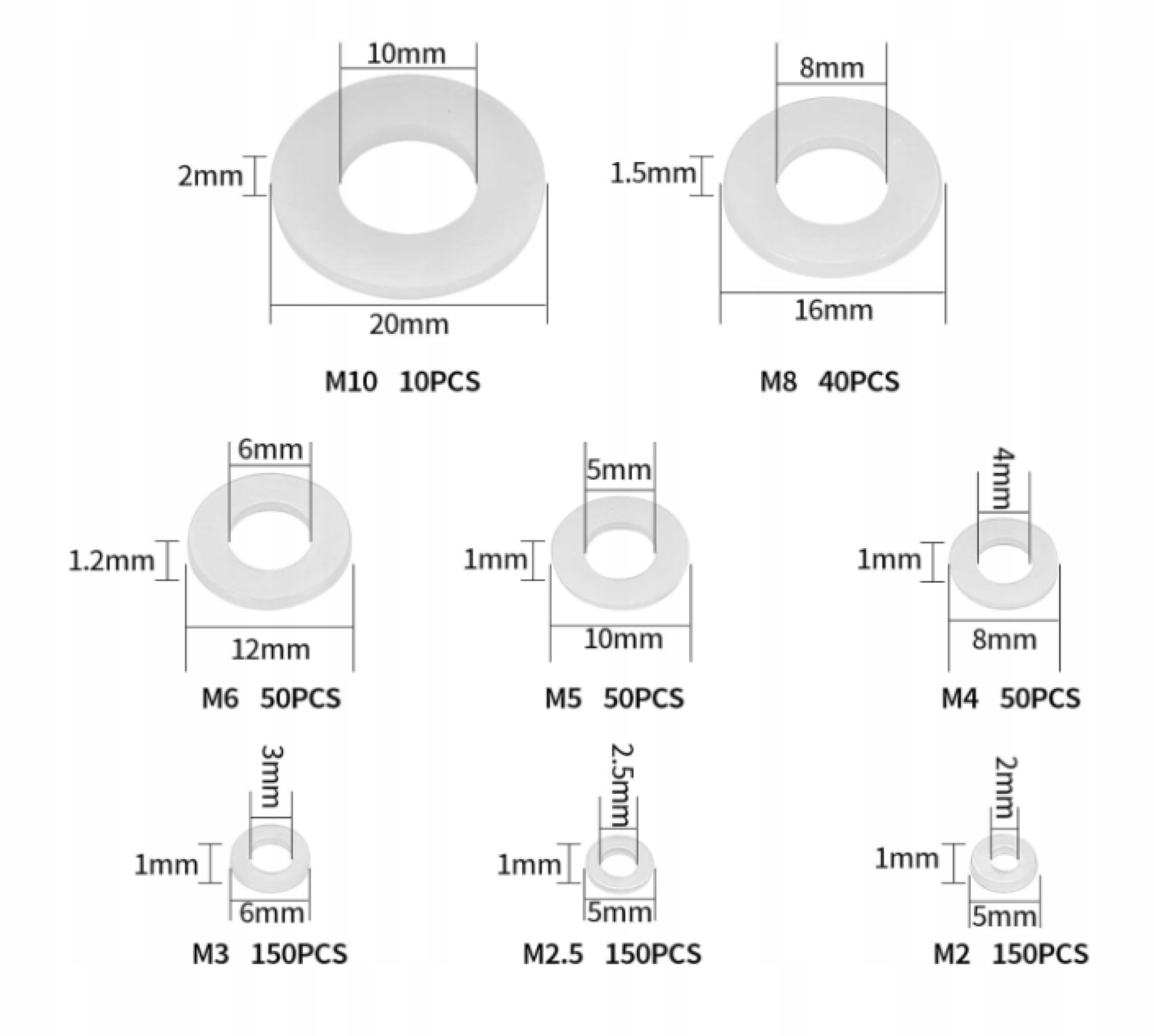 650x PODKŁADKI GUMOWE DYSTANSOWE USZCZELKI TULEJE PŁASKIE DO MEBLI ŚRUB 650 Marka inna