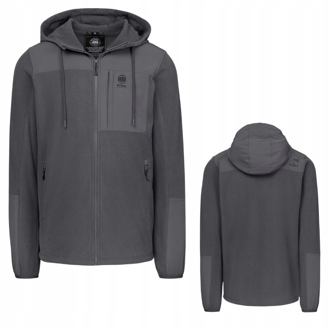Pitbull West Coast Pánská Mikina/polar Cameron Zip Graphite M
