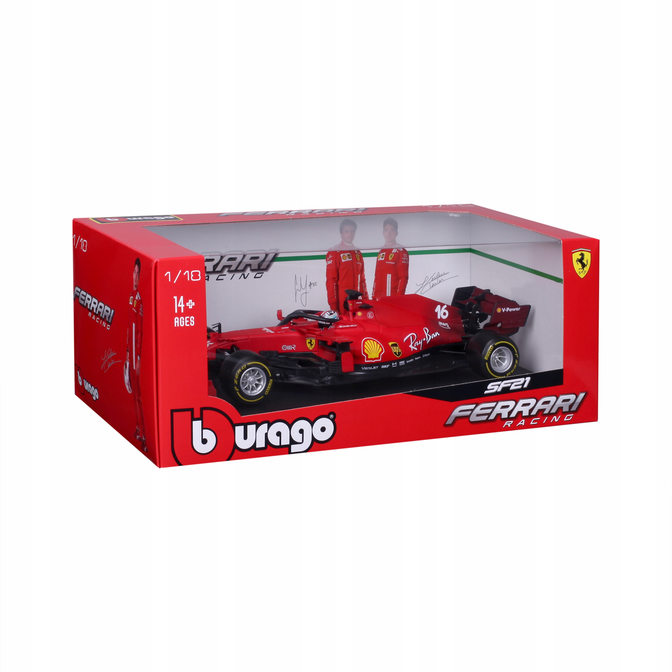 Ferrari F1 SF21 Charles Leclerc 16 1:18 Bburago