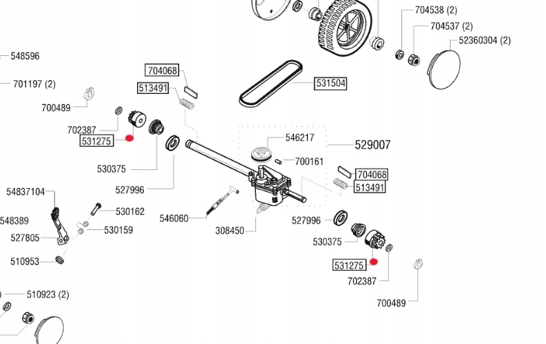 Oryginalna zębatka napędowa kosiarki AL-KO 46/47/52 (531275) Kod producenta 531275